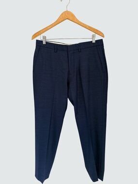 J.Crew Bowery Classic Wool Dress Pants W32 L30 Navy